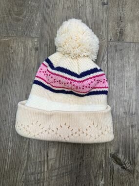 Vintage Wigwam Pom Pom Beanie Hat 100% Wool Winter Made in USA